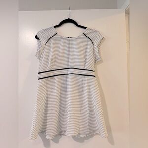 Maternity Motherhood cap sleeve black and white striped blouse size xs